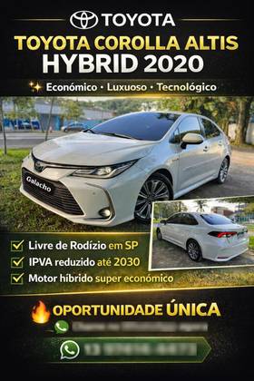 TOYOTA COROLLA 1.8 VVT-I HYBRID FLEX ALTIS CVT TOYOTA COROLLA 1.8 VVT-I HYBRID FLEX ALTIS CVT